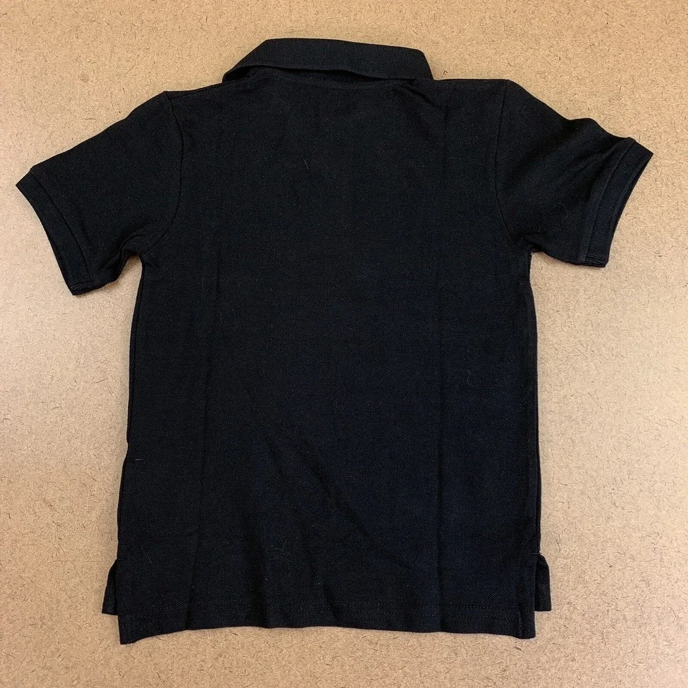 The Children's Place Boys Size Small 5/6 Black Uniform Pique Polo NWT